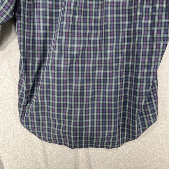 Ralph Lauren Yarmouth Shirt Mens Size 16-33 Long Sleeve Button Front Blue Plaid - Picture 11 of 12